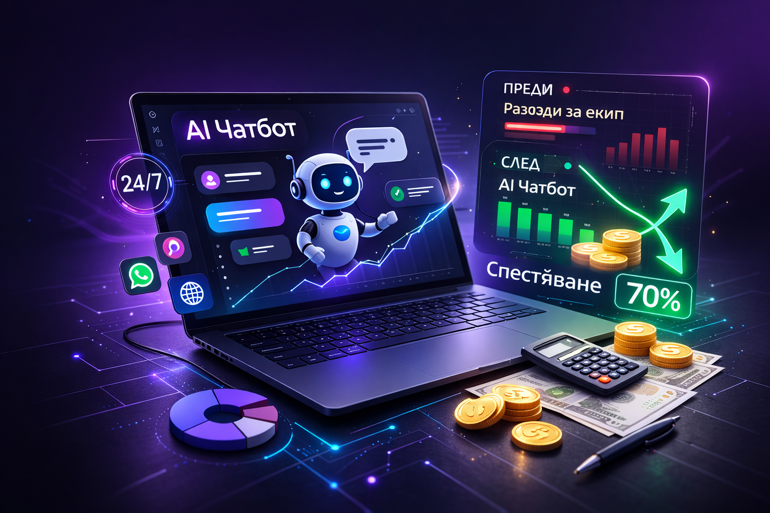 Калкулатор за спестявания с AI чатбот